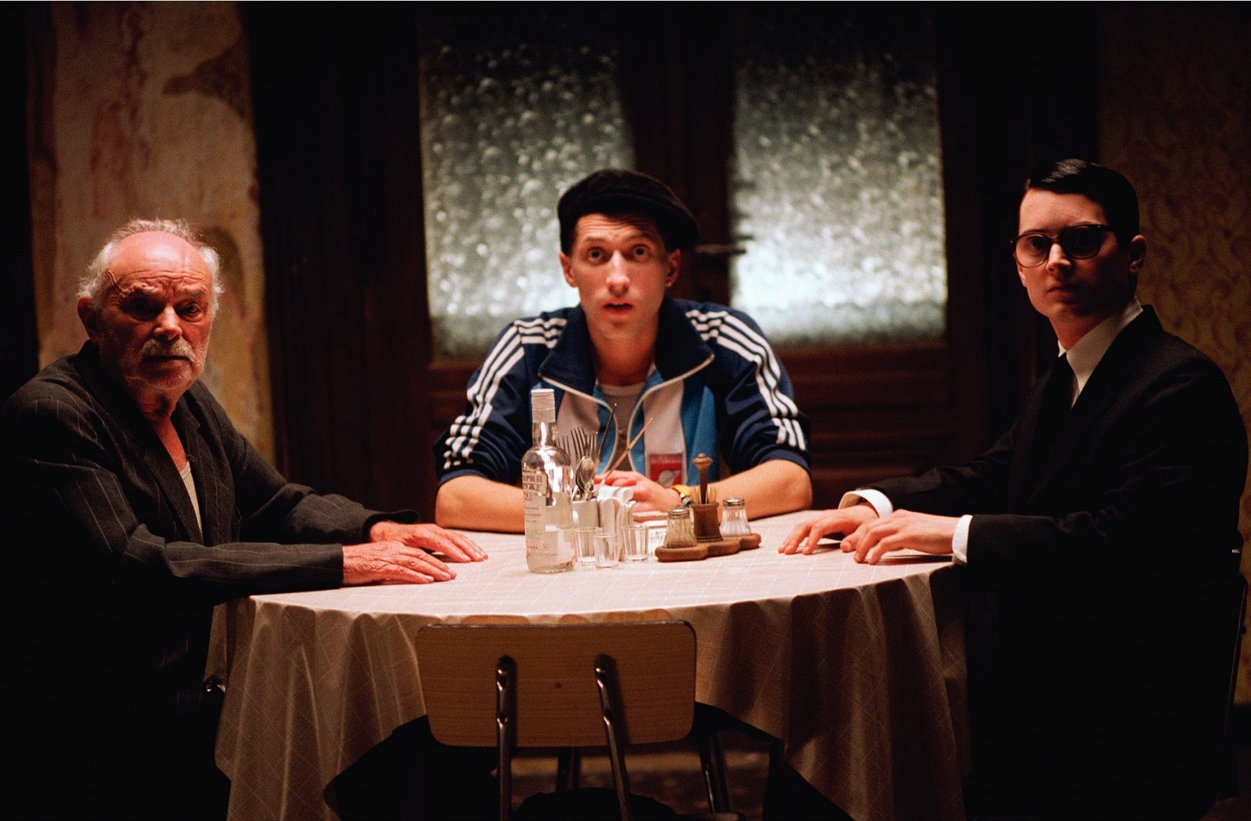 Elijah Wood, Boris Lyoskin, and Eugene Hutz in Everything Is Illuminated (2005)