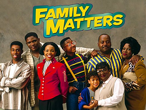 Reginald VelJohnson, Shawn Harrison, Rosetta LeNoire, Bryton James, Darius McCrary, Jo Marie Payton, Jaleel White, and Kellie Shanygne Williams in Family Matters (1989)