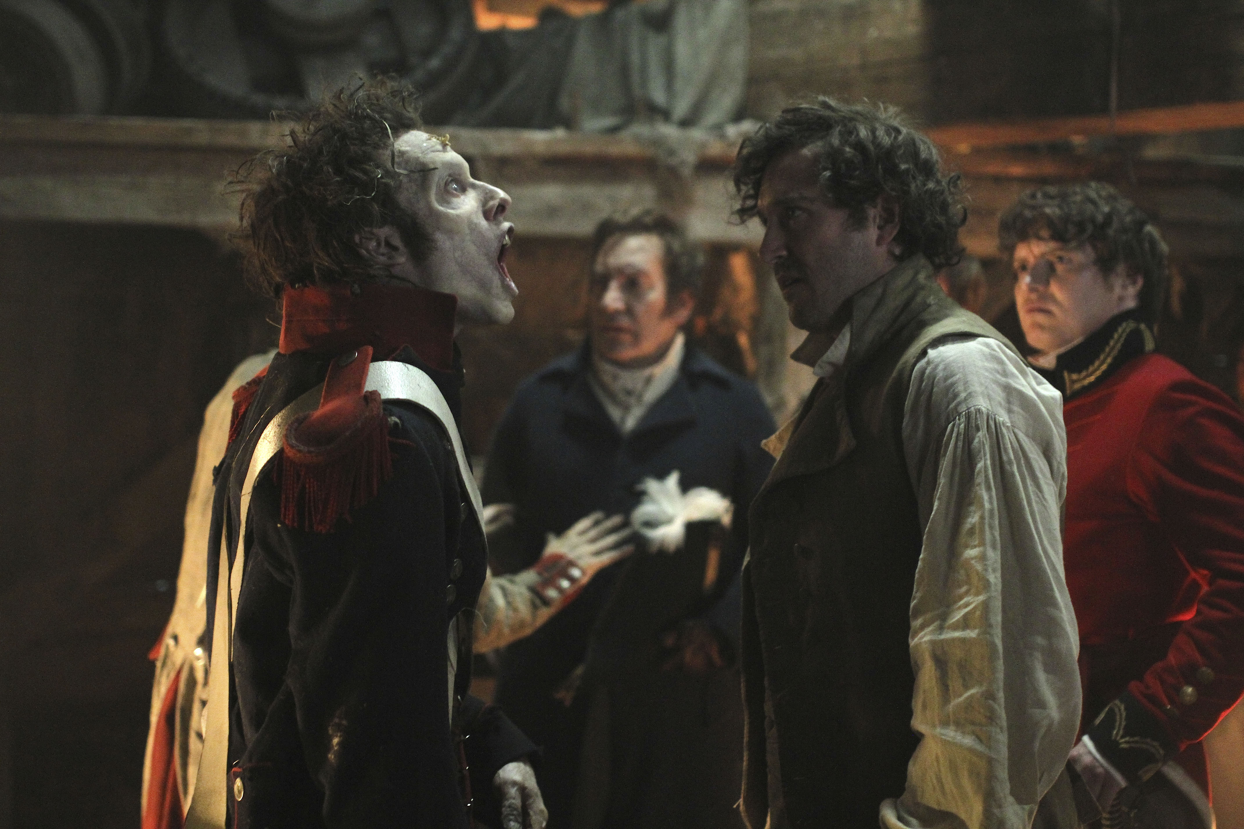 Ronan Vibert and Bertie Carvel in Jonathan Strange & Mr Norrell (2015)