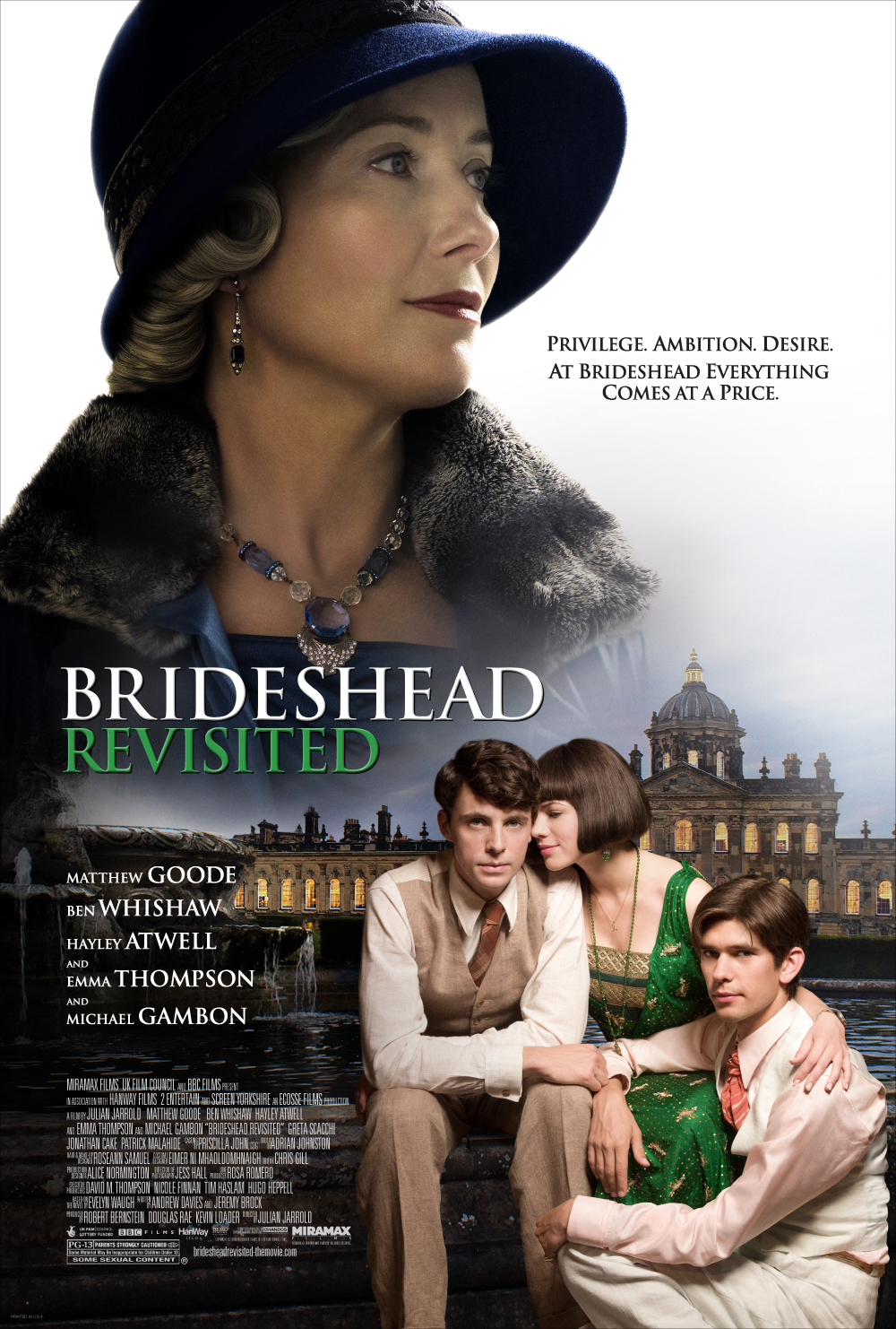 Emma Thompson, Matthew Goode, Ben Whishaw, and Hayley Atwell in Brideshead Revisited (2008)