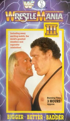 André René Roussimoff and Hulk Hogan in WrestleMania III (1987)