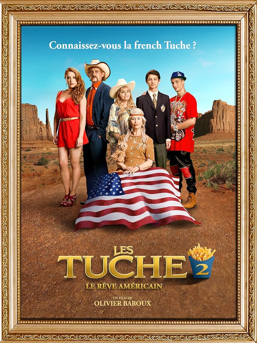 Claire Nadeau, Isabelle Nanty, Jean-Paul Rouve, Sarah Stern, Théo Fernandez, and Pierre Lottin in The Tuche Family: The American Dream (2016)