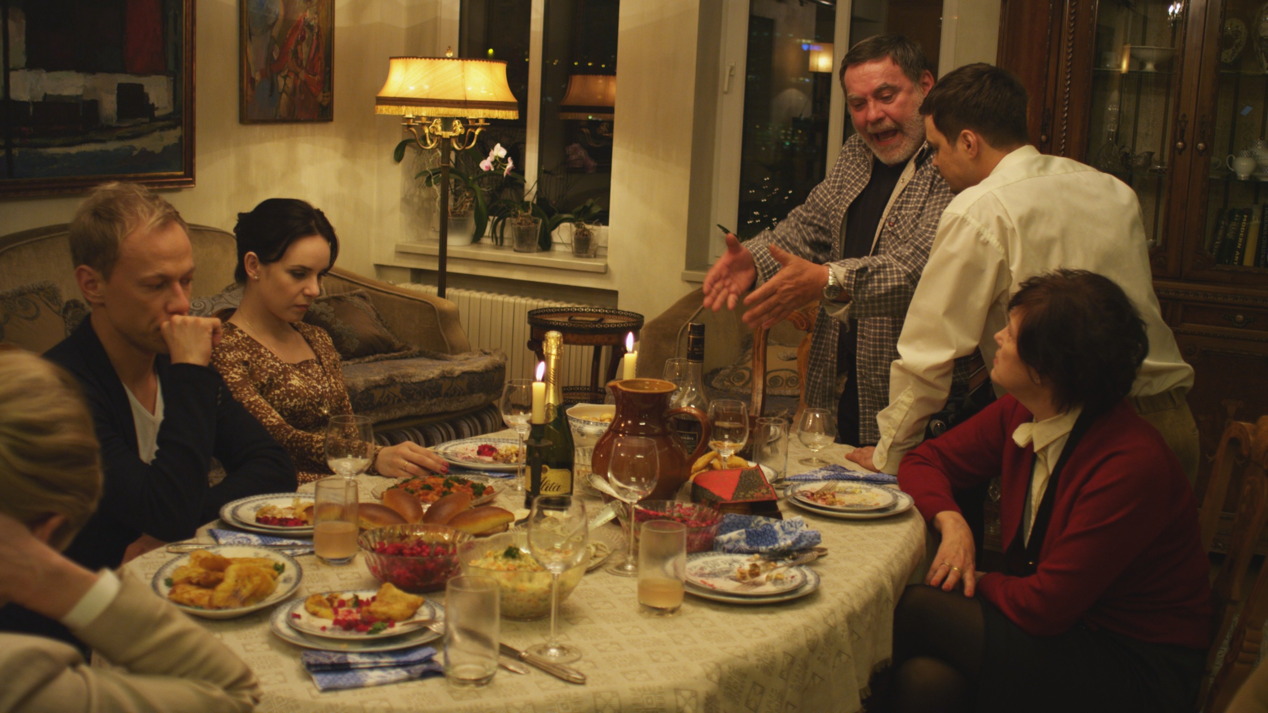 Kostas Smoriginas, Leonardas Pobedonoscevas, Valda Bickute, Dalia Storyk, and Gytis Ivanauskas in Christmas. Uncensored (2012)