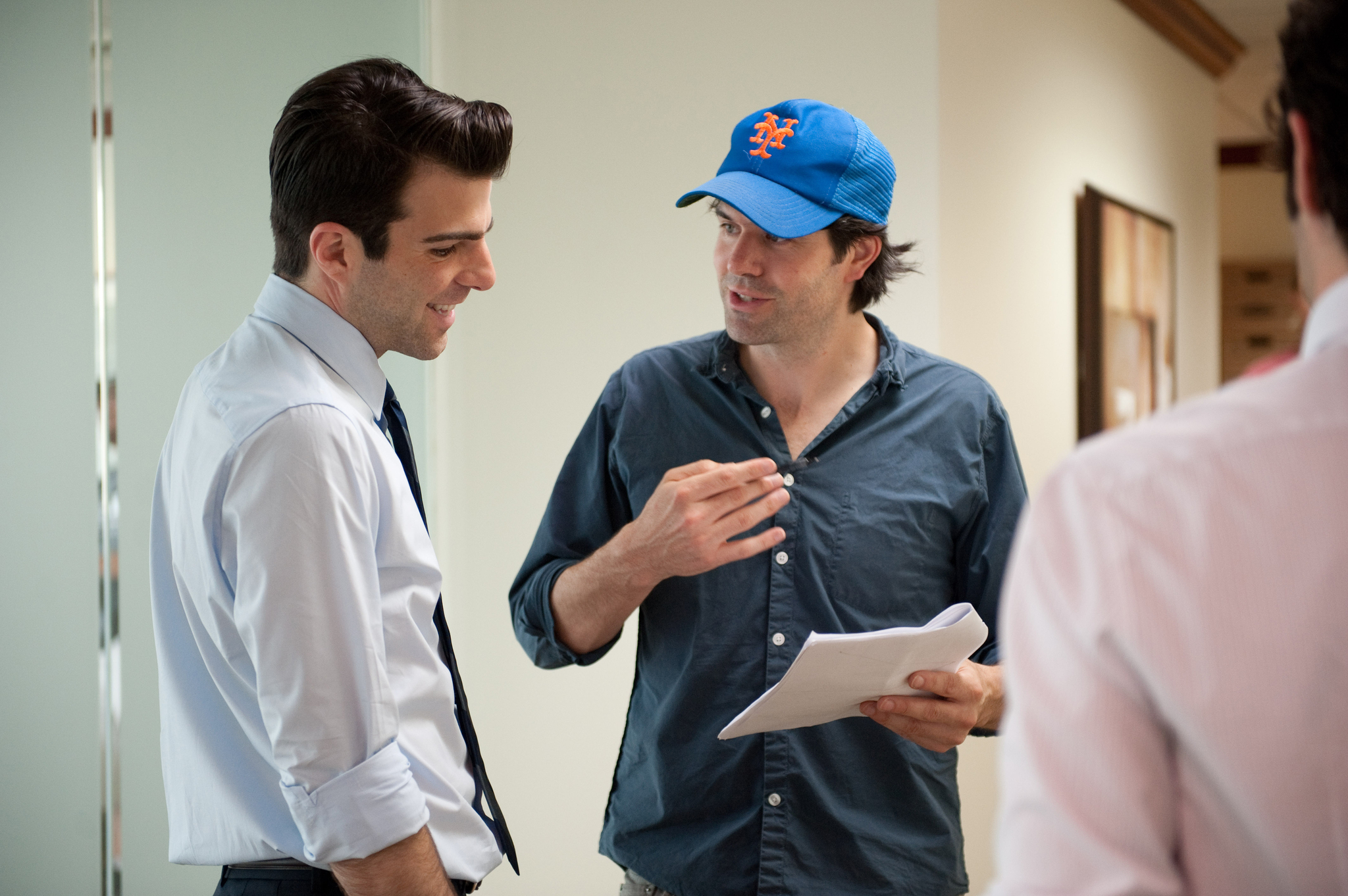 Zachary Quinto and J.C. Chandor in Margin Call (2011)