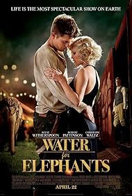 Reese Witherspoon, Christoph Waltz, Robert Pattinson, and Tai in Water for Elephants (2011)