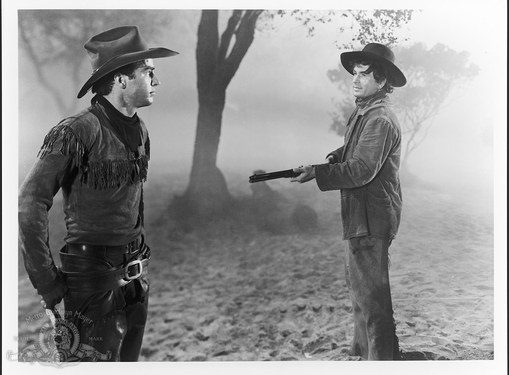 Noah Beery Jr. and Montgomery Clift in Red River (1948)