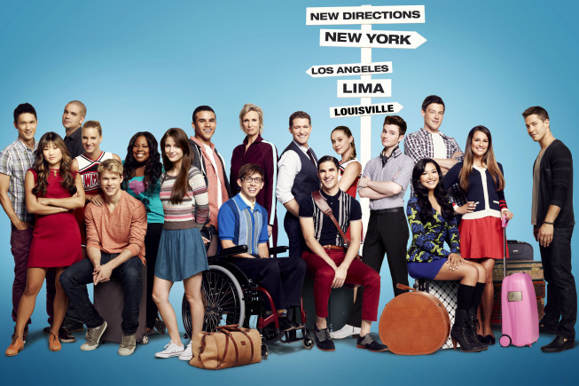 Jane Lynch, Lea Michele, Naya Rivera, Mark Salling, Matthew Morrison, Harry Shum Jr., Cory Monteith, Darren Criss, Dean Geyer, Kevin McHale, Melissa Benoist, Chris Colfer, Jenna Ushkowitz, Amber Riley, Chord Overstreet, Heather Elizabeth Morris, Becca Tobin, and Jacob Artist in Glee (2009)