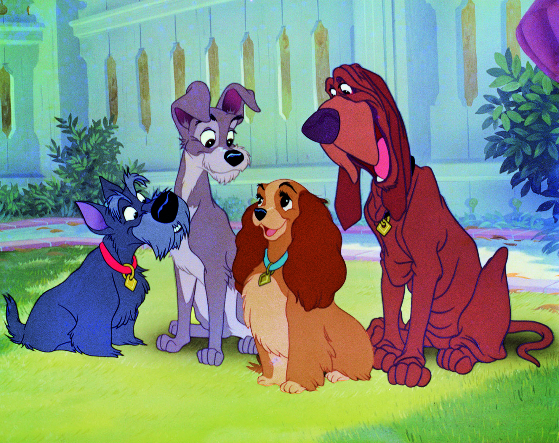 Bill Baucom, Barbara Luddy, Larry Roberts, and Bill Thompson in Lady and the Tramp (1955)