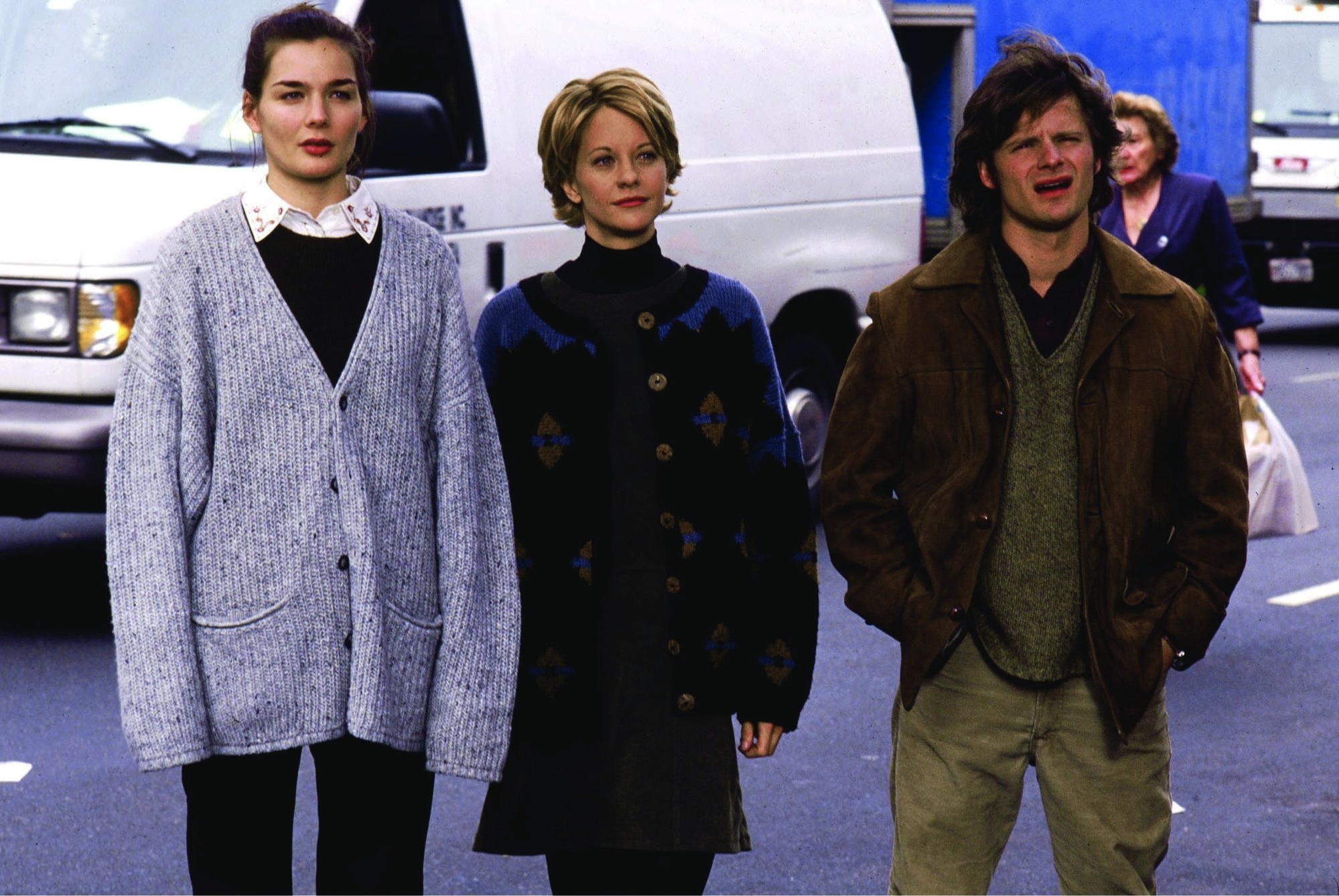 Meg Ryan, Steve Zahn, and Heather Burns in You've Got Mail (1998)