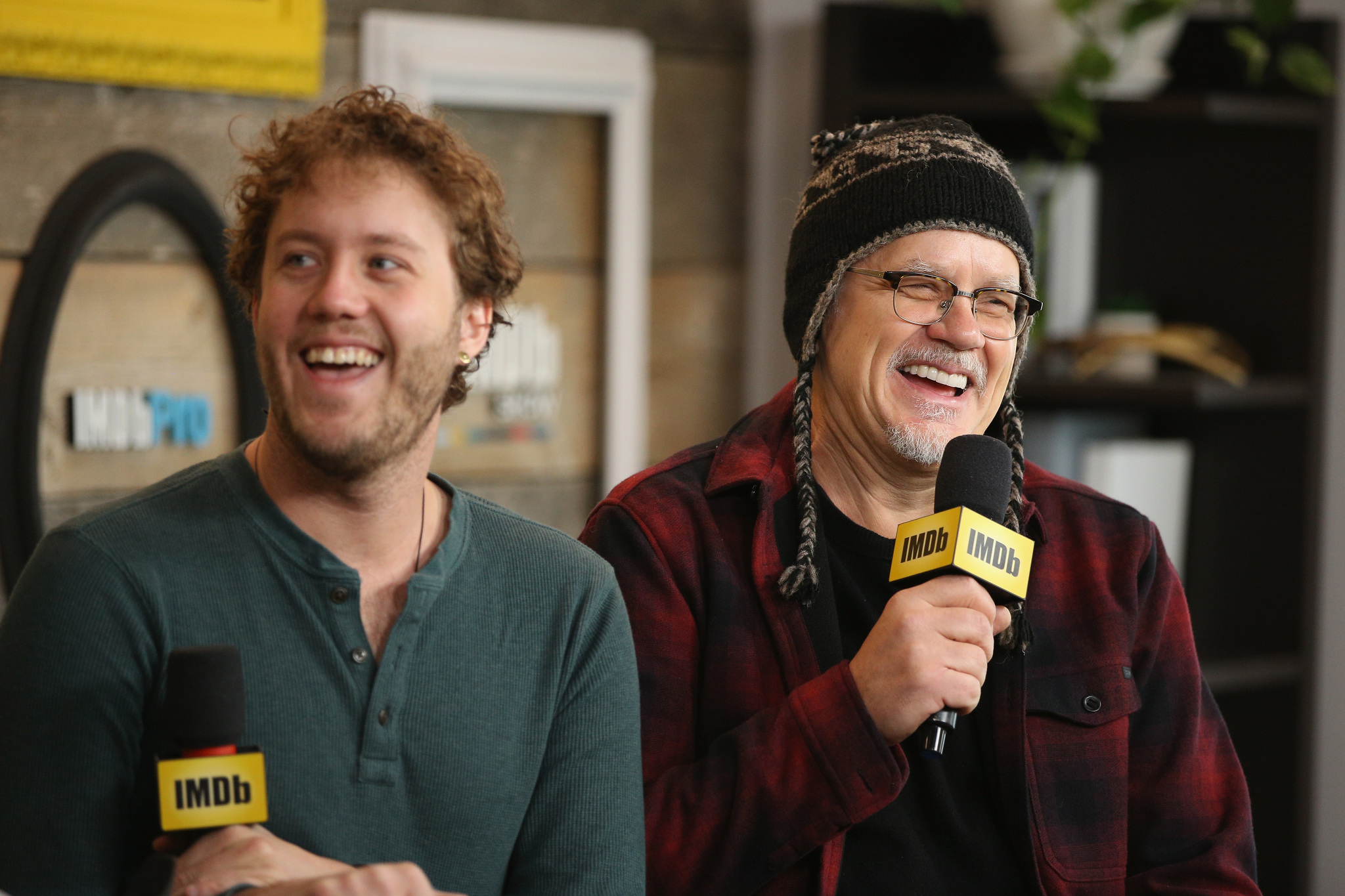 Tim Robbins and Jack Henry Robbins at an event for Painting with Joan (2017)