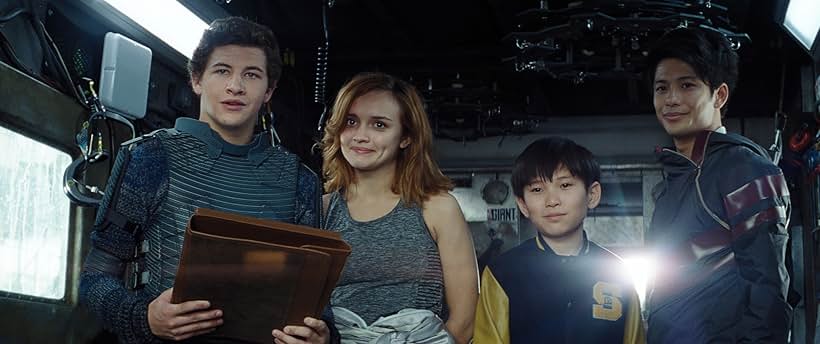 Win Morisaki, Tye Sheridan, Olivia Cooke, and Philip Zhao in Ready Player One (2018)