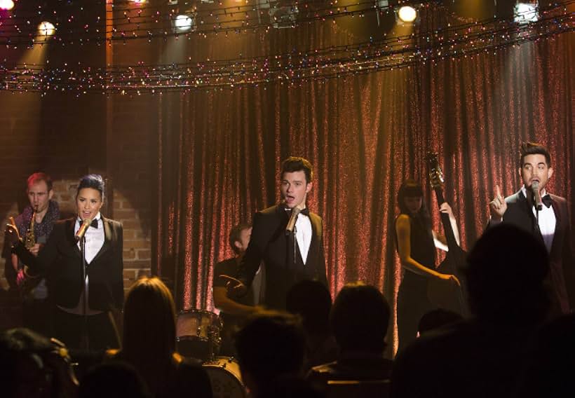 Demi Lovato, Adam Lambert, and Chris Colfer in Glee (2009)