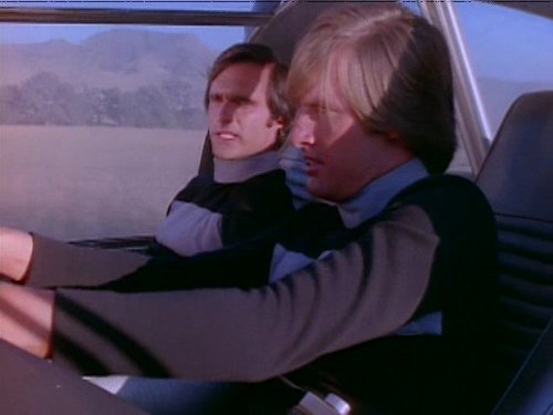 Randy Powell and Lou Richards in Logan's Run (1977)