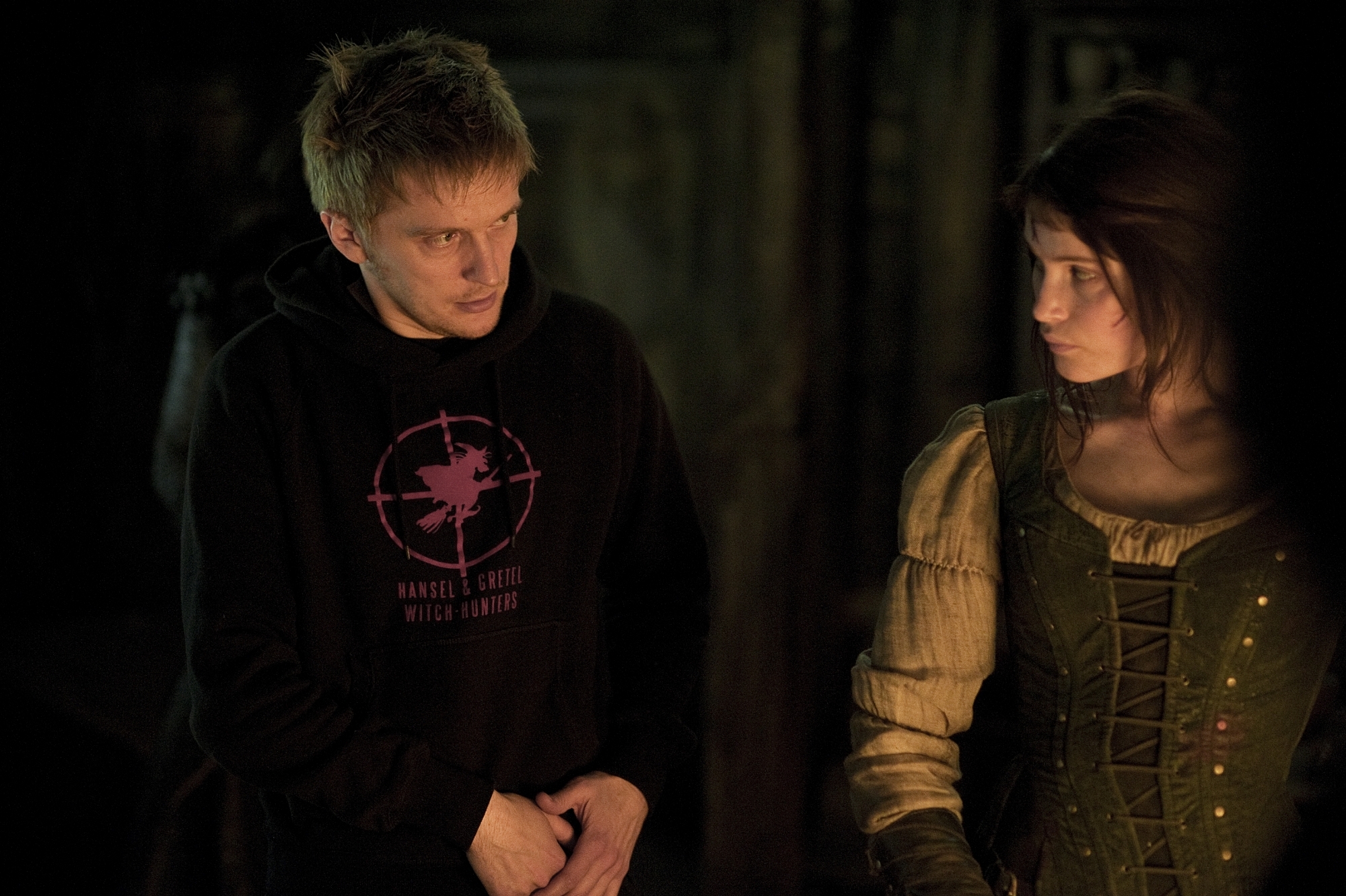 Tommy Wirkola and Gemma Arterton in Hansel & Gretel: Witch Hunters (2013)