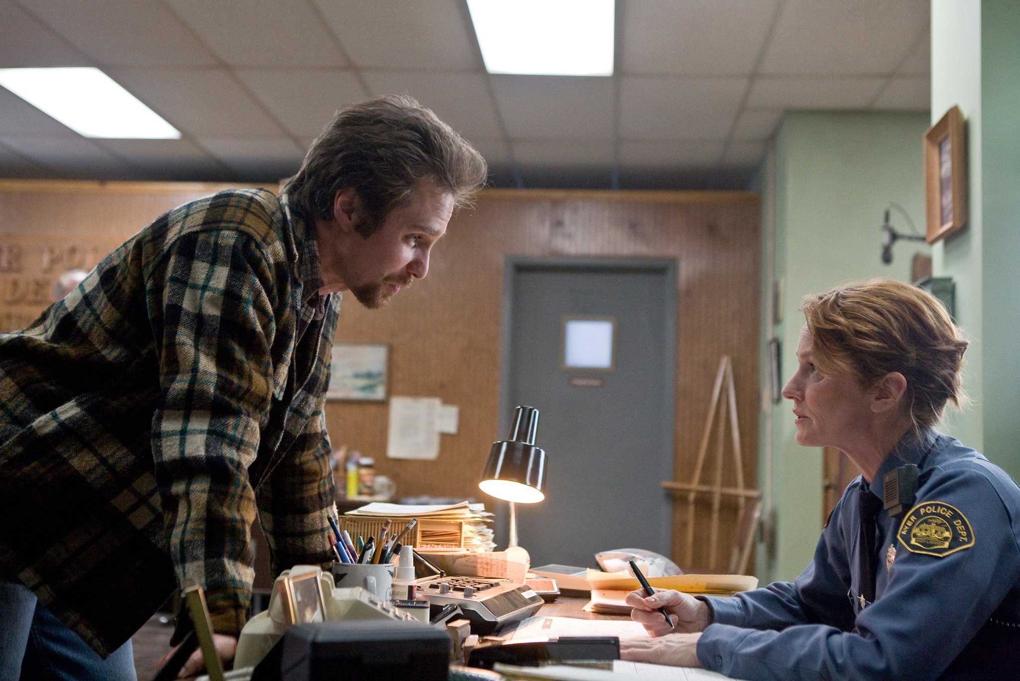 Sam Rockwell and Melissa Leo in Conviction (2010)