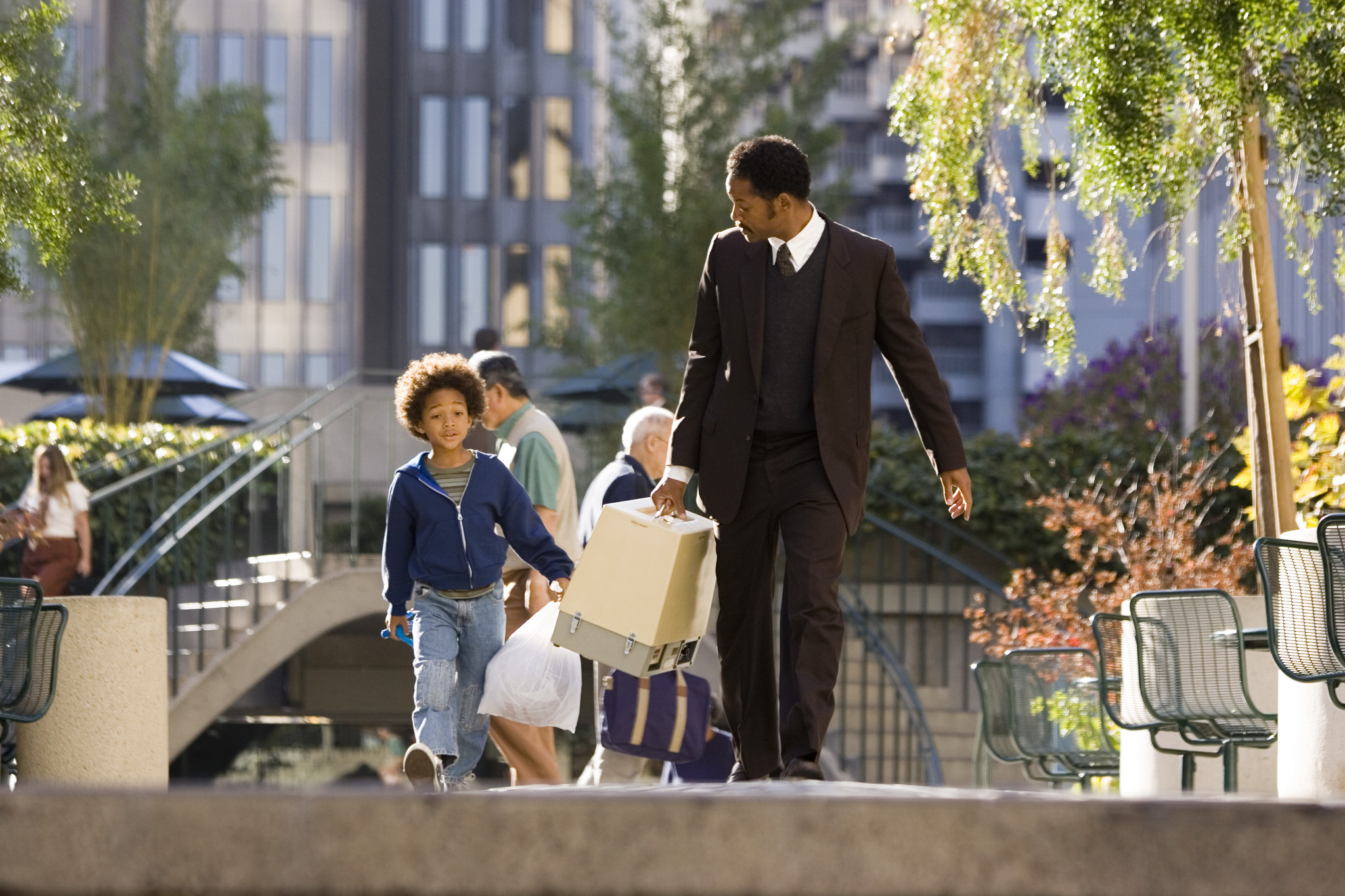 Will Smith and Jaden Smith in The Pursuit of Happyness (2006)