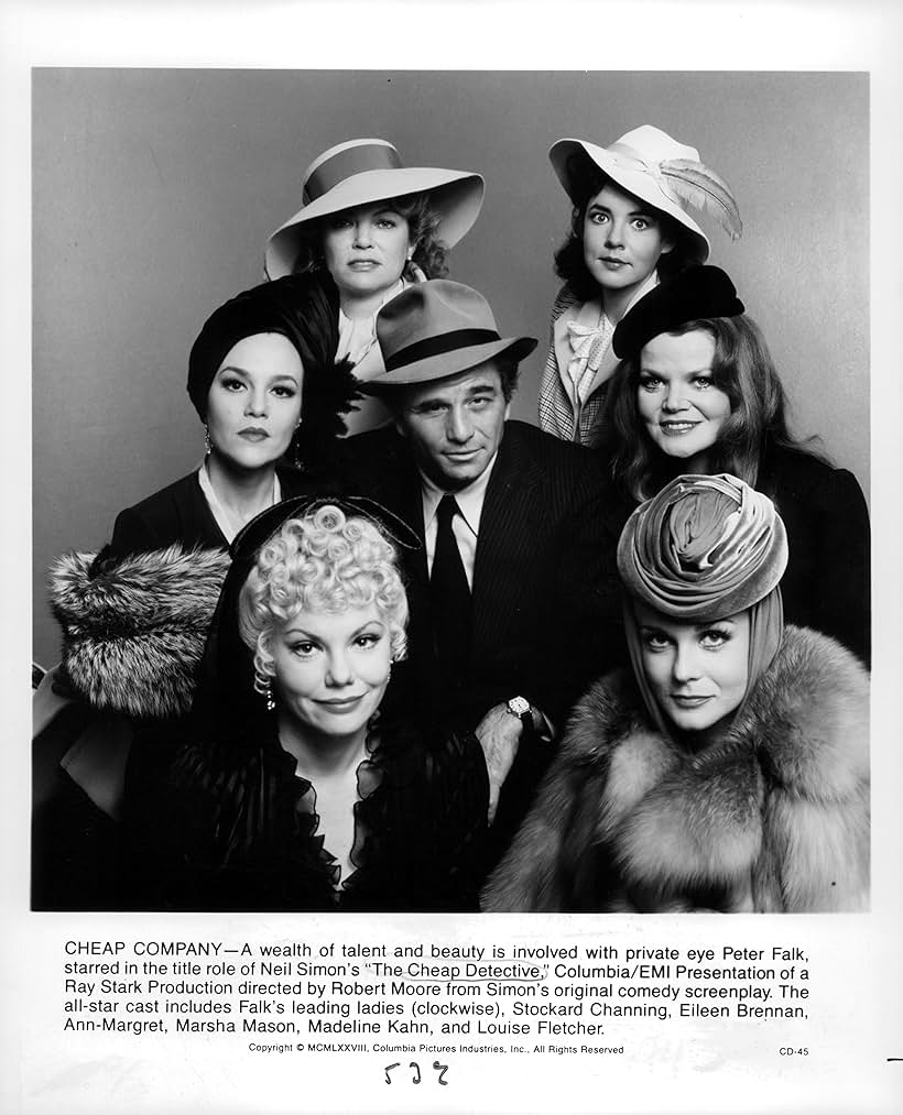 Ann-Margret, Stockard Channing, Peter Falk, Louise Fletcher, Madeline Kahn, Eileen Brennan, and Marsha Mason in The Cheap Detective (1978)