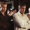 Brad Pitt, George Clooney, Matt Damon, Scott Caan, Bernie Mac, and Carl Reiner in Ocean's Eleven (2001)