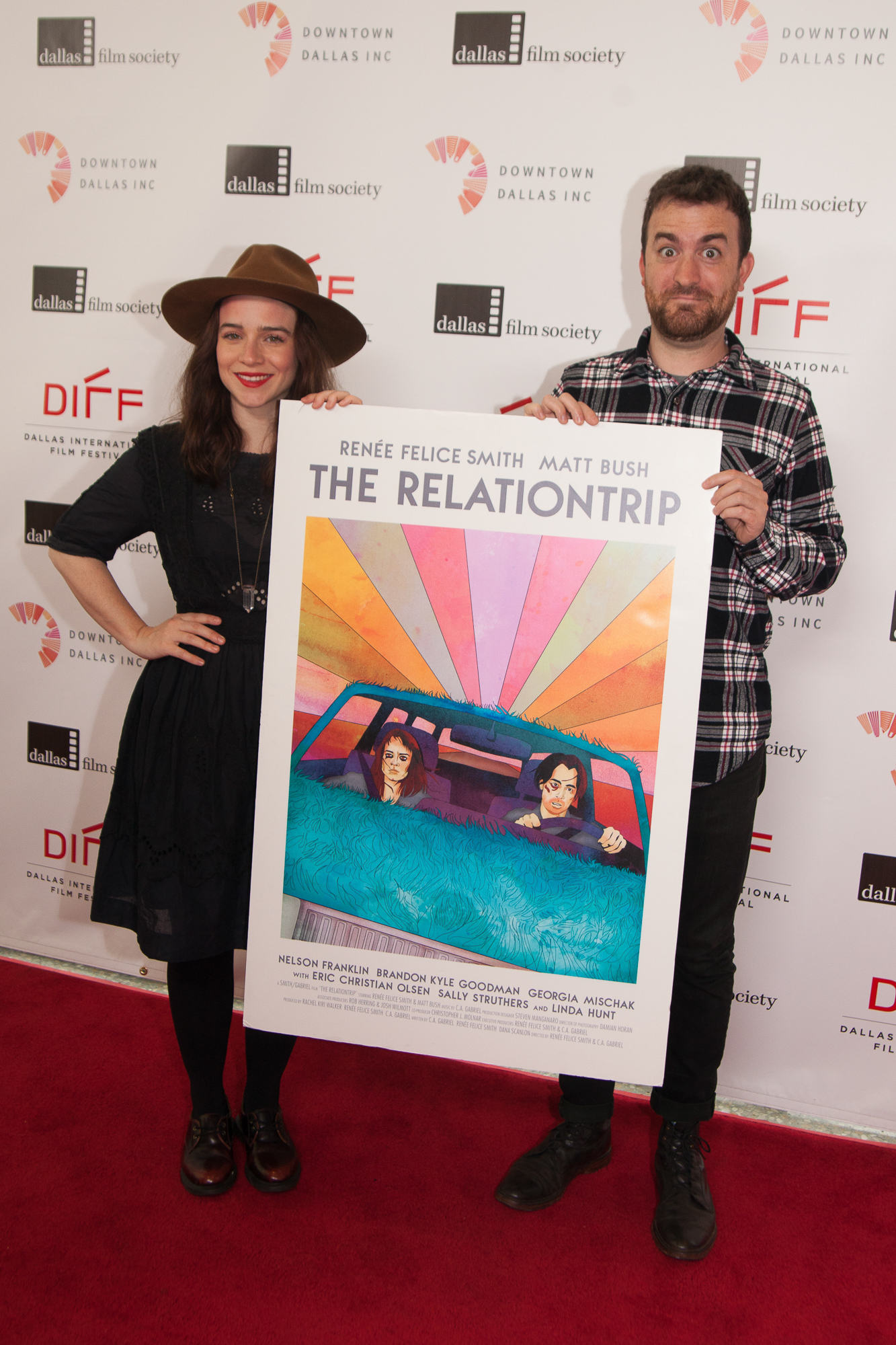 Renée Felice Smith and C.A. Gabriel at an event for The Relationtrip (2017)