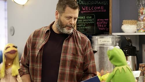 Nick Offerman, David Rudman, and Steve Whitmire in The Muppets. (2015)