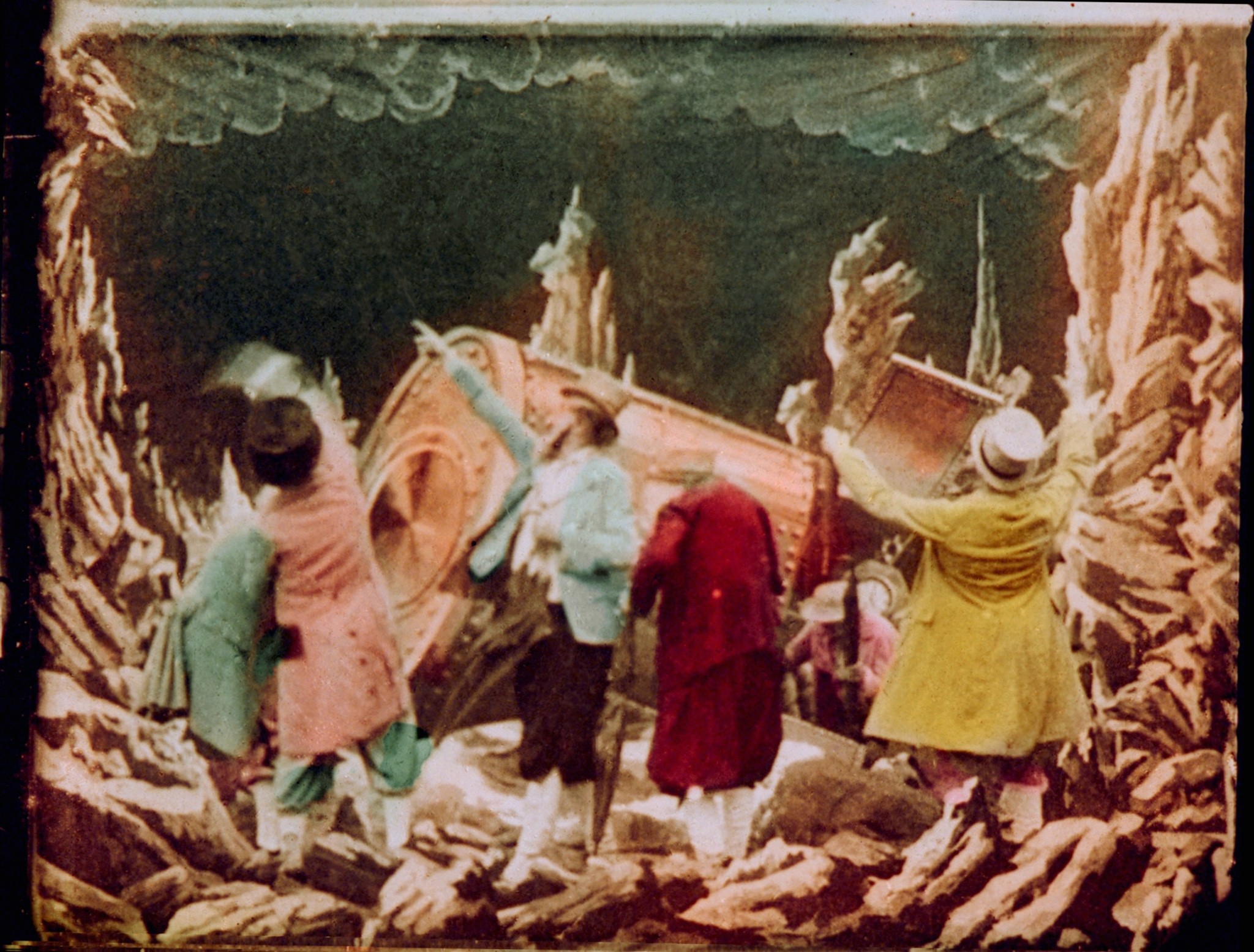 Victor André, Delpierre, Georges Méliès, Brunnet, Farjaux, and Kelm in A Trip to the Moon (1902)