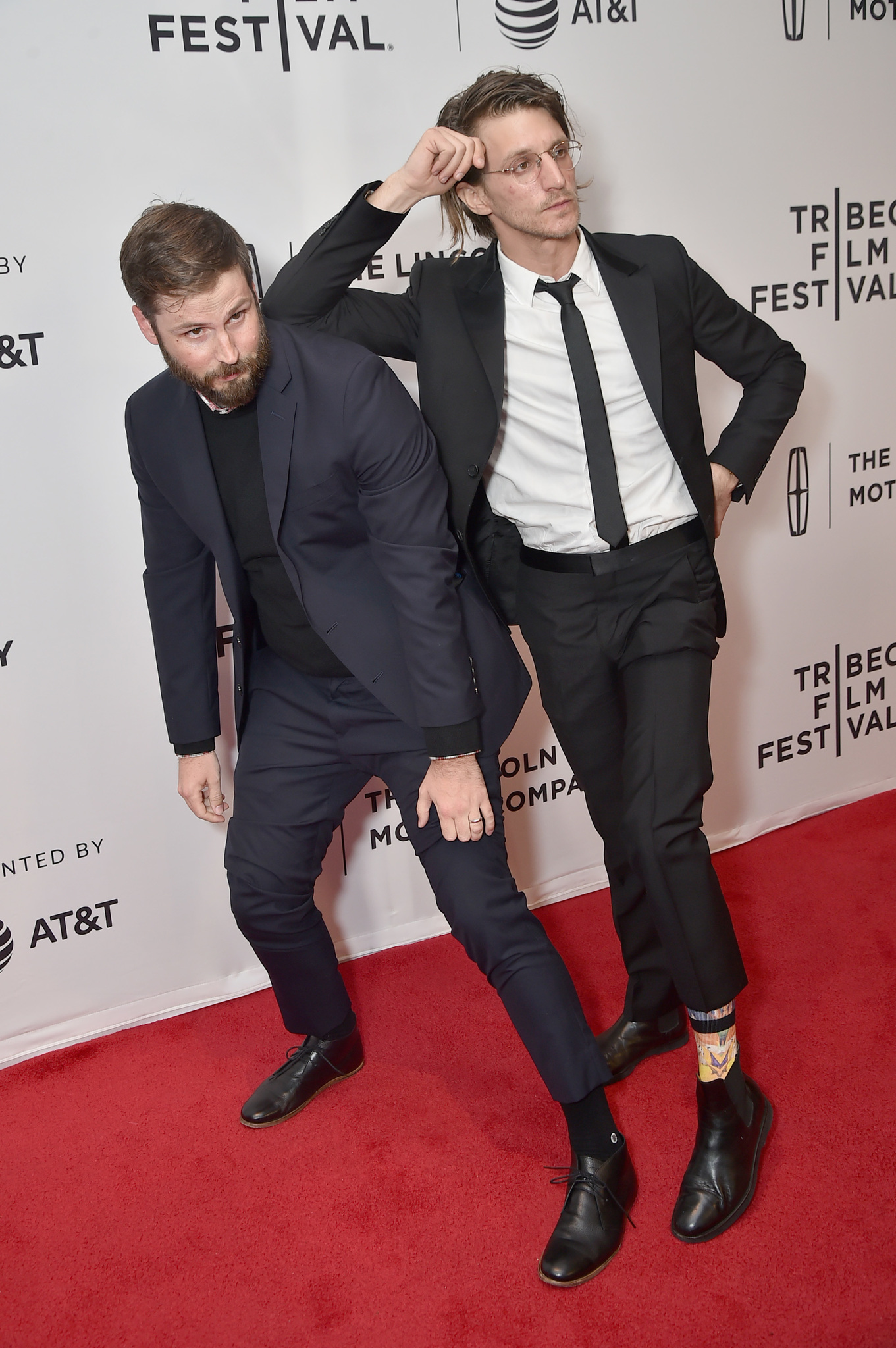 Kevin Phillips and Jett Steiger at an event for Super Dark Times (2017)