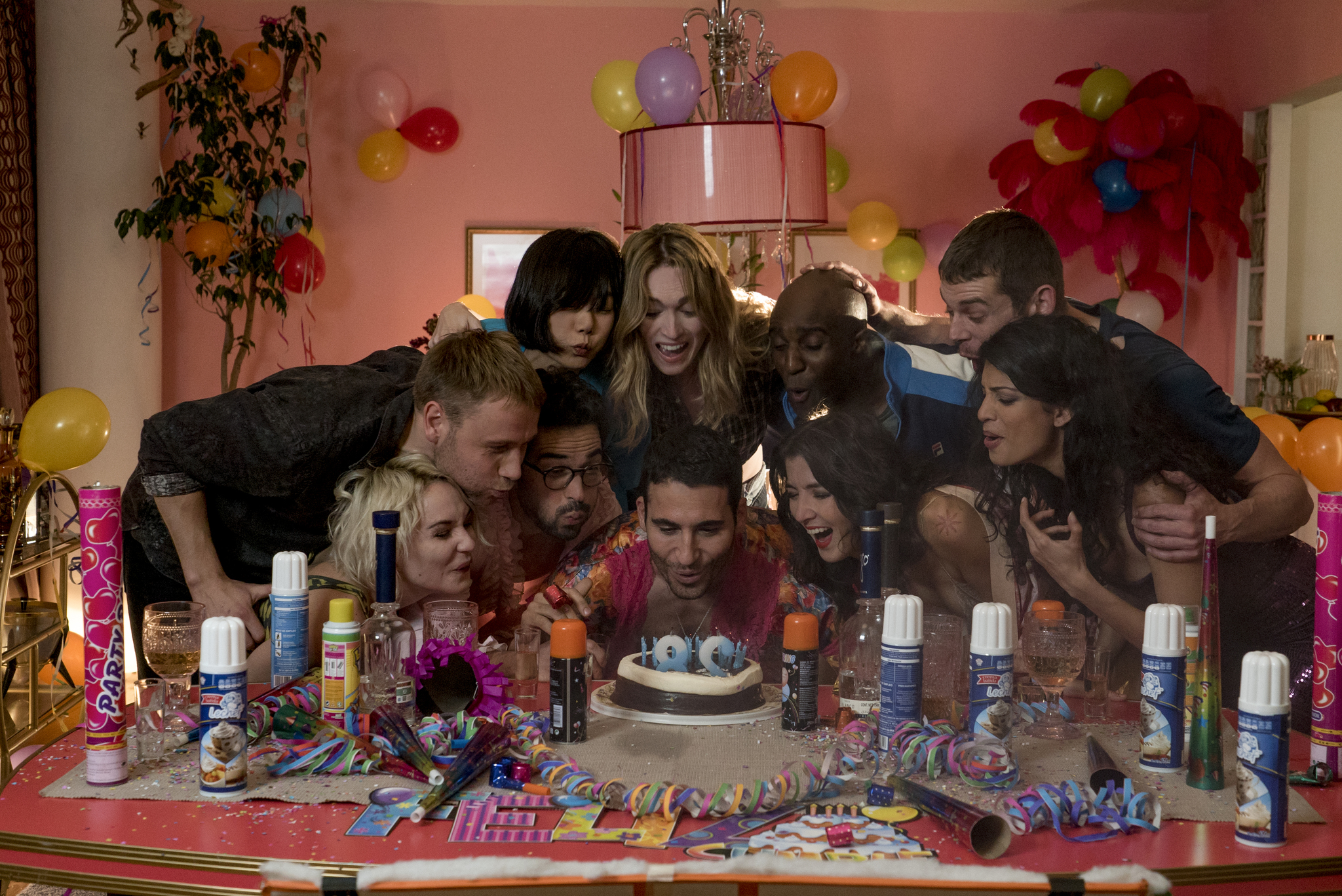 Bae Doona, Max Riemelt, Alfonso Herrera, Brian J. Smith, Miguel Ángel Silvestre, Eréndira Ibarra, Tuppence Middleton, Tina Desai, Jamie Clayton, and Toby Onwumere in Sense8 (2015)