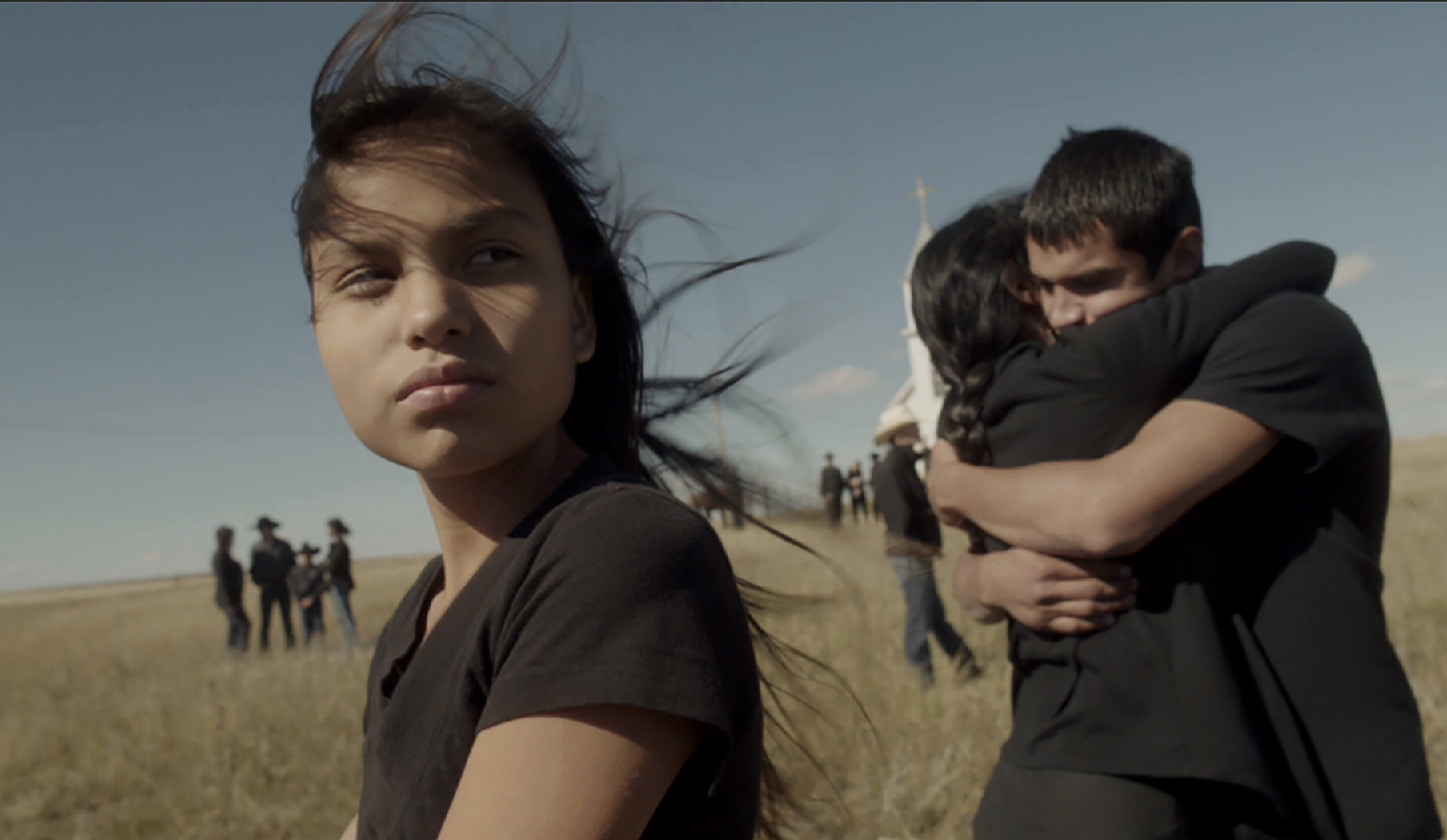 Irene Bedard, John Reddy, and Jashaun St. John in Songs My Brothers Taught Me (2015)