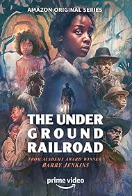 Joel Edgerton, William Jackson Harper, Aaron Pierre, and Thuso Mbedu in The Underground Railroad (2021)