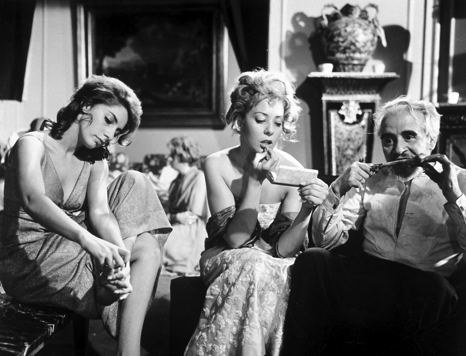 Jacqueline Andere, Enrique García Álvarez, and Silvia Pinal in The Exterminating Angel (1962)