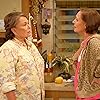 Roseanne Barr and Laurie Metcalf in Roseanne (1988)