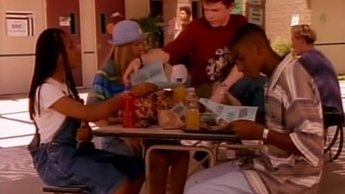 Alexis Fields, Darris Love, Larisa Oleynik, and Benjamin Kimball Smith in The Secret World of Alex Mack (1994)