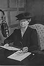 First Lady Eleanor Roosevelt talks to the radio audience, 1941.