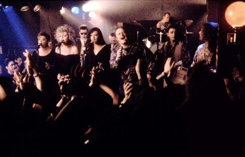 Angeline Ball, Dave Finnegan, Bronagh Gallagher, Félim Gormley, Glen Hansard, Maria Doyle Kennedy, Ken McCluskey, and Andrew Strong in The Commitments (1991)