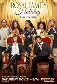 Vivica A. Fox, Debbi Morgan, Richard Lawson, Romeo Miller, Chelsea Tavares, Tequilla Whitfield, and Eric M. Myrick in A Royal Family Holiday (2015)