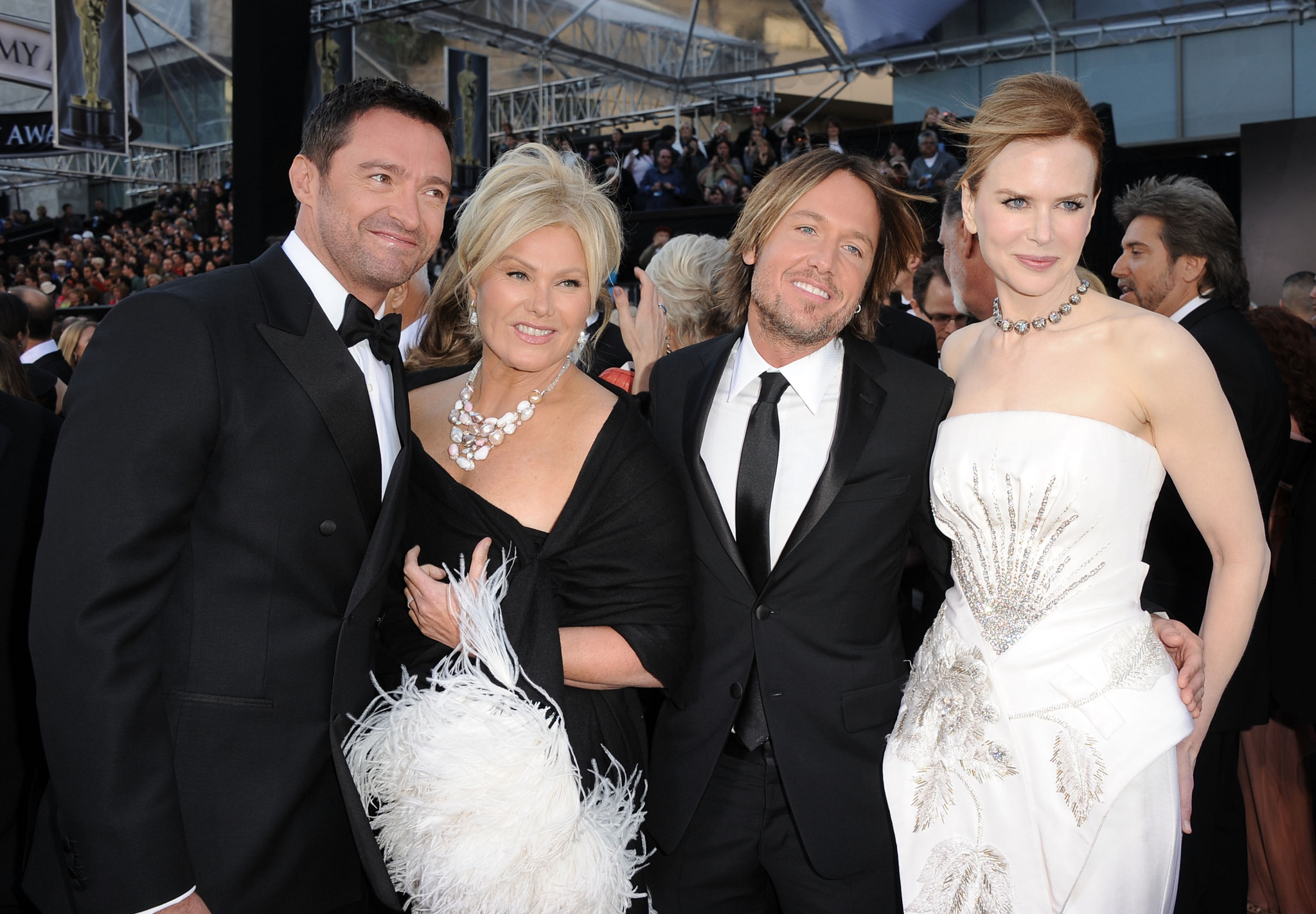 Nicole Kidman, Deborra-Lee Furness, Hugh Jackman, and Keith Urban at an event for 83rd Academy Awards Red Carpet (2011)