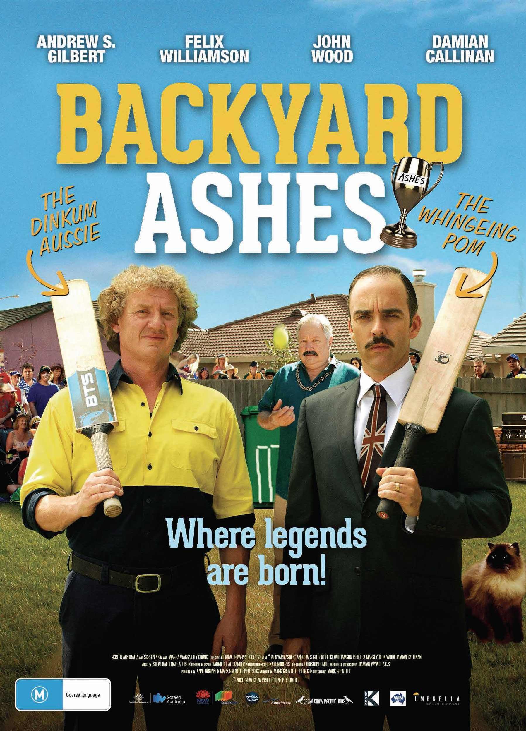 Damian Callinan, Andrew S. Gilbert, Felix Williamson, John Wood, Mark Grentell, and Peter Cox in Backyard Ashes (2013)