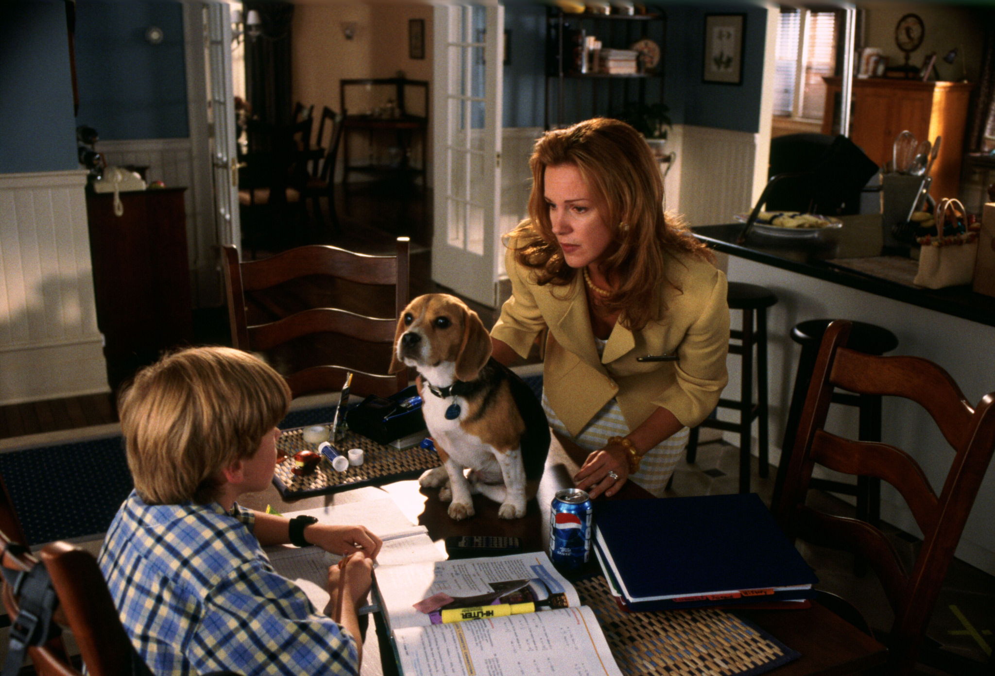 Tobey Maguire, Elizabeth Perkins, and Alexander Pollock in Cats & Dogs (2001)