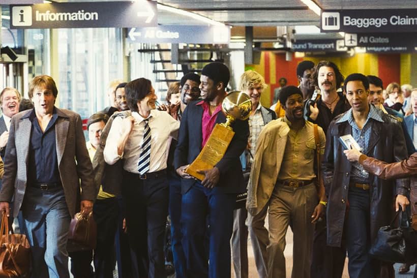 Adrien Brody, DeVaughn Nixon, Jason Segel, Delante Desouza, Austin Aaron, Jimel Atkins, and Quincy Isaiah in Winning Time: The Rise of the Lakers Dynasty (2022)