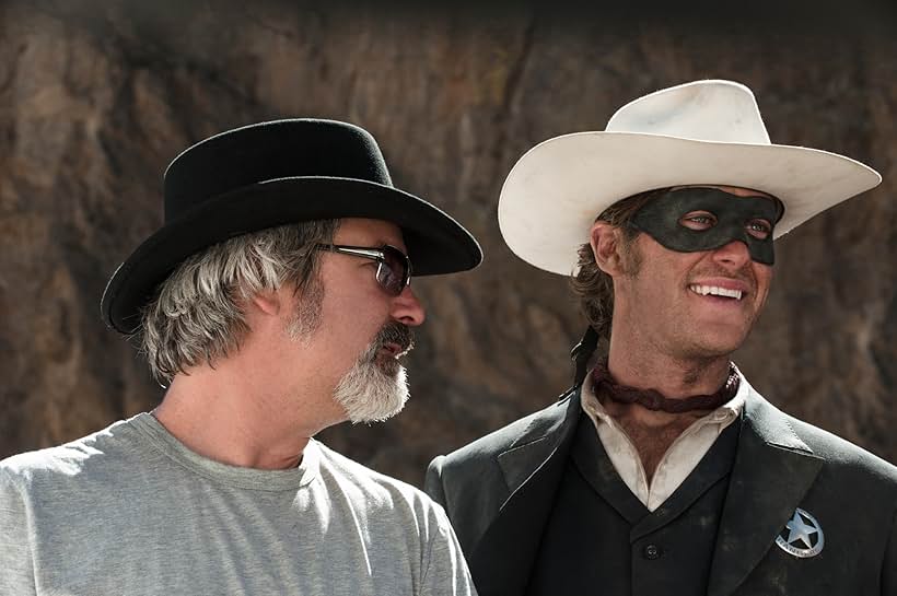 Gore Verbinski and Armie Hammer in The Lone Ranger (2013)