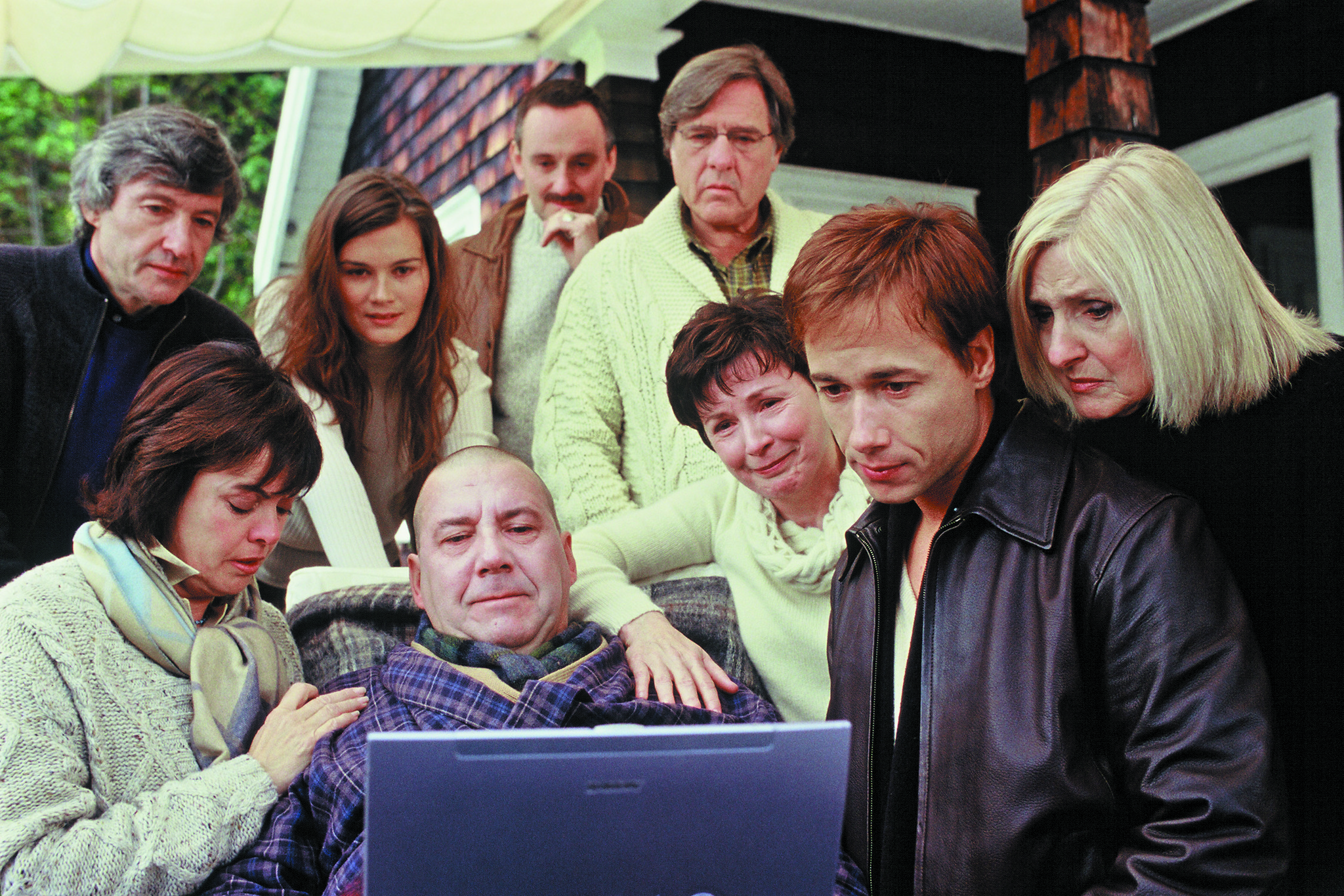 Dorothée Berryman, Toni Cecchinato, Pierre Curzi, Rémy Girard, Marina Hands, Yves Jacques, Dominique Michel, Louise Portal, and Stéphane Rousseau in The Barbarian Invasions (2003)