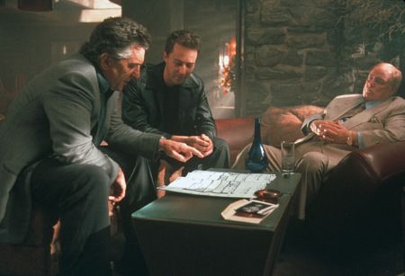 Marlon Brando, Robert De Niro, and Edward Norton in The Score (2001)