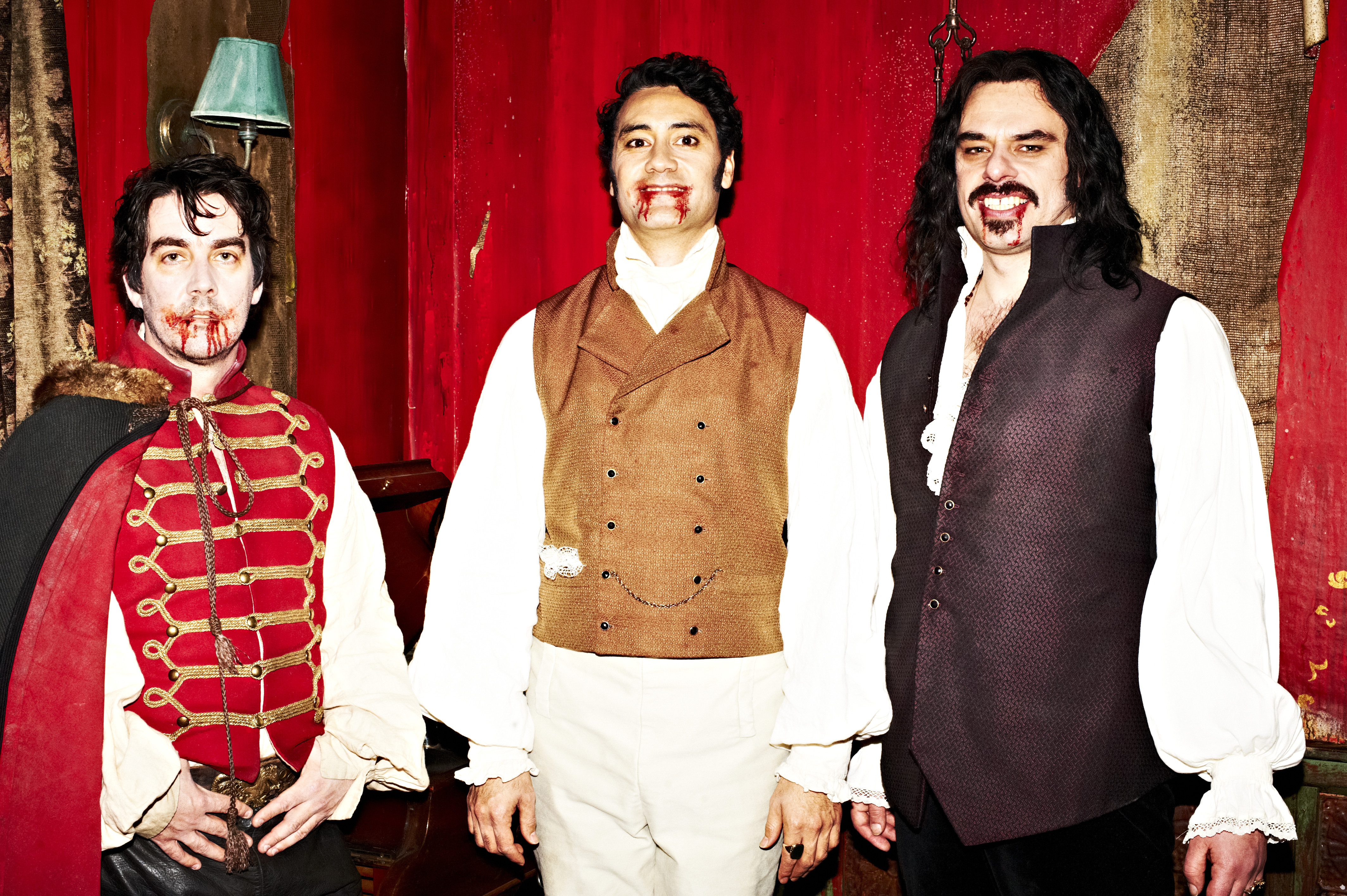 Taika Waititi, Jemaine Clement, and Jonny Brugh in What We Do in the Shadows (2014)