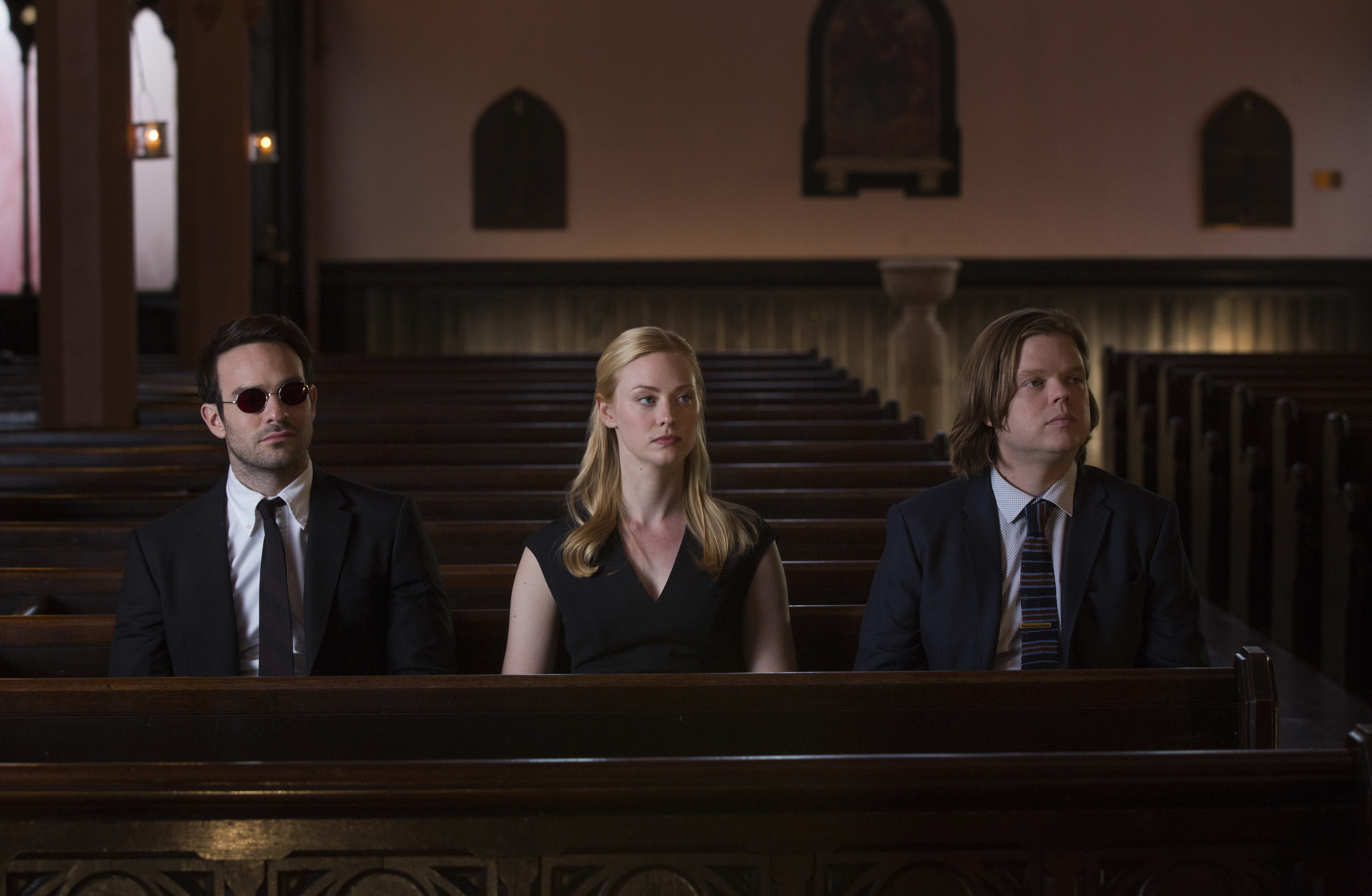 Elden Henson, Charlie Cox, and Deborah Ann Woll in Daredevil (2015)