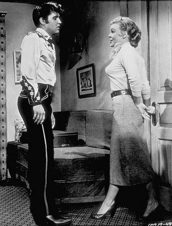 Elvis Presley and Jana Lund in "Loving You," Paramount, 1957.