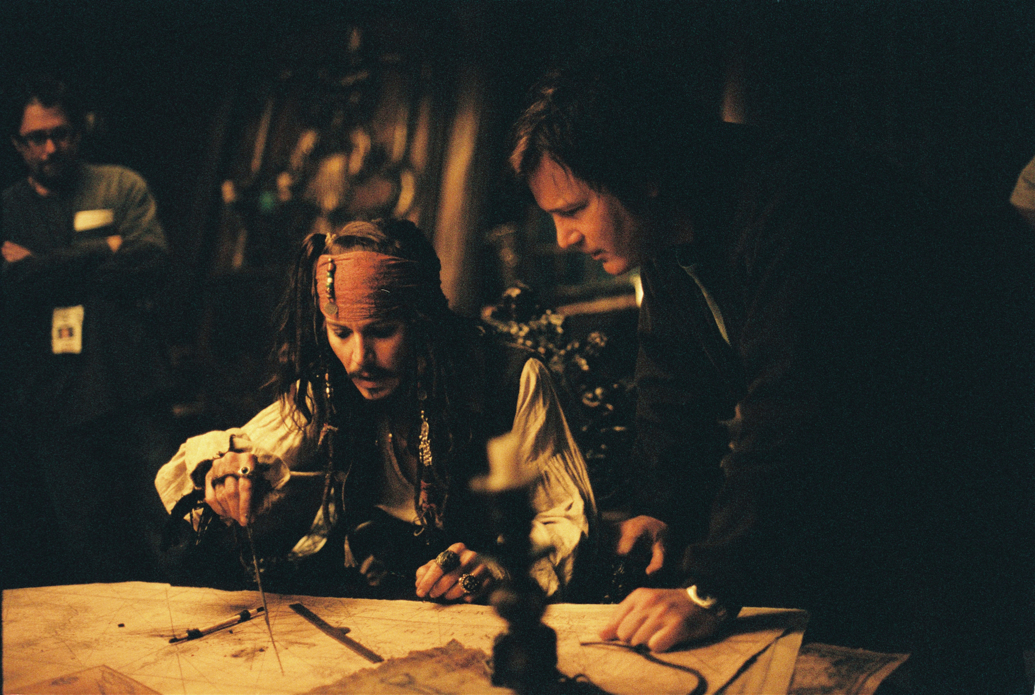 Johnny Depp and Gore Verbinski in Pirates of the Caribbean: Dead Man's Chest (2006)