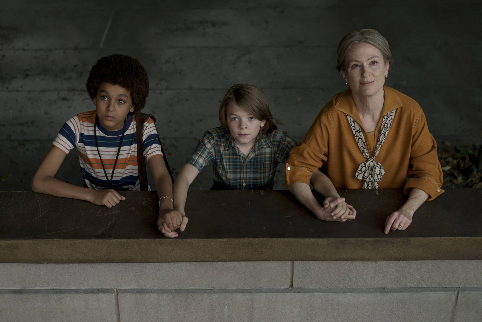 Julianne Moore, Jaden Michael, and Oakes Fegley in Wonderstruck (2017)