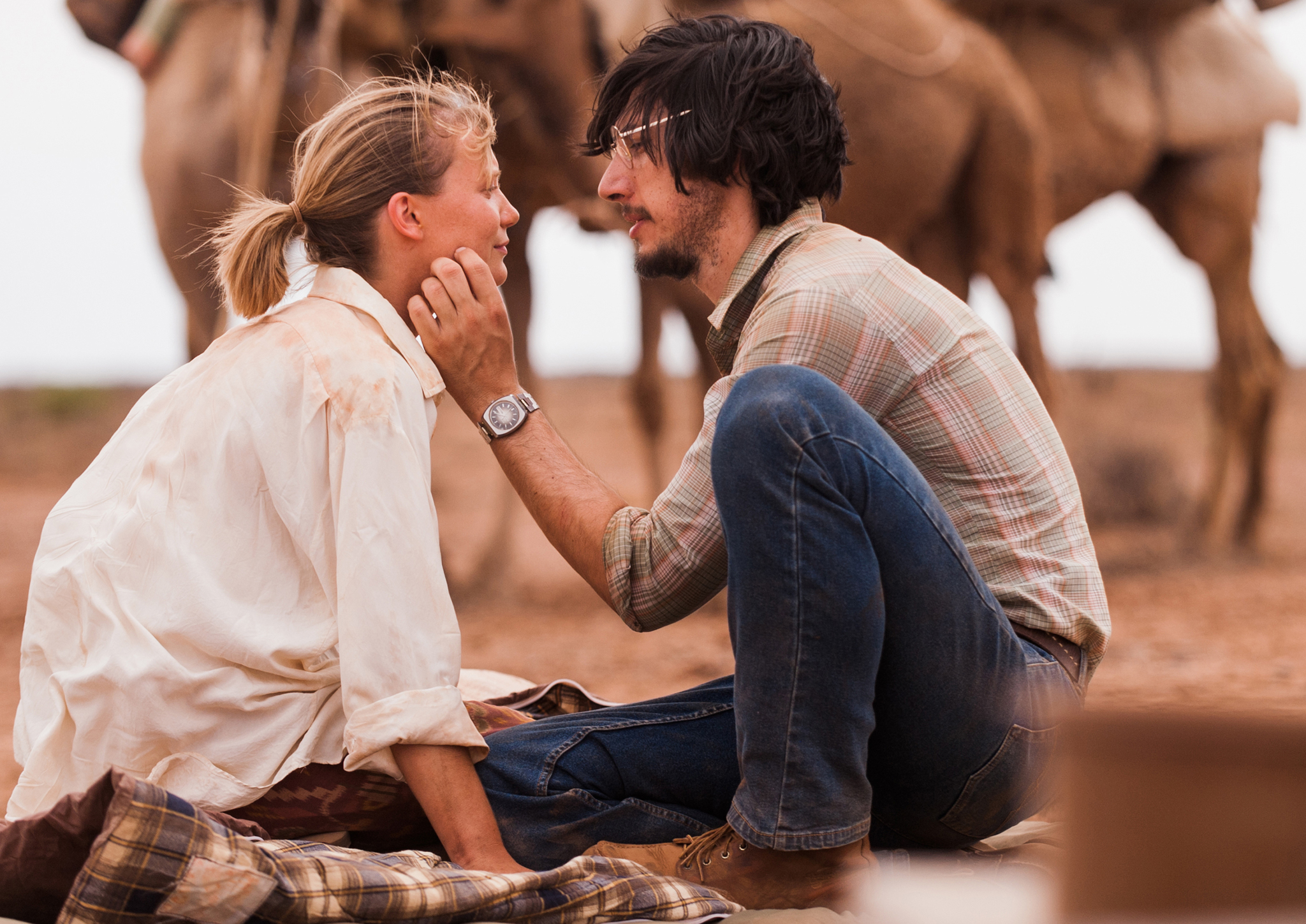 Mia Wasikowska and Adam Driver in Tracks (2013)