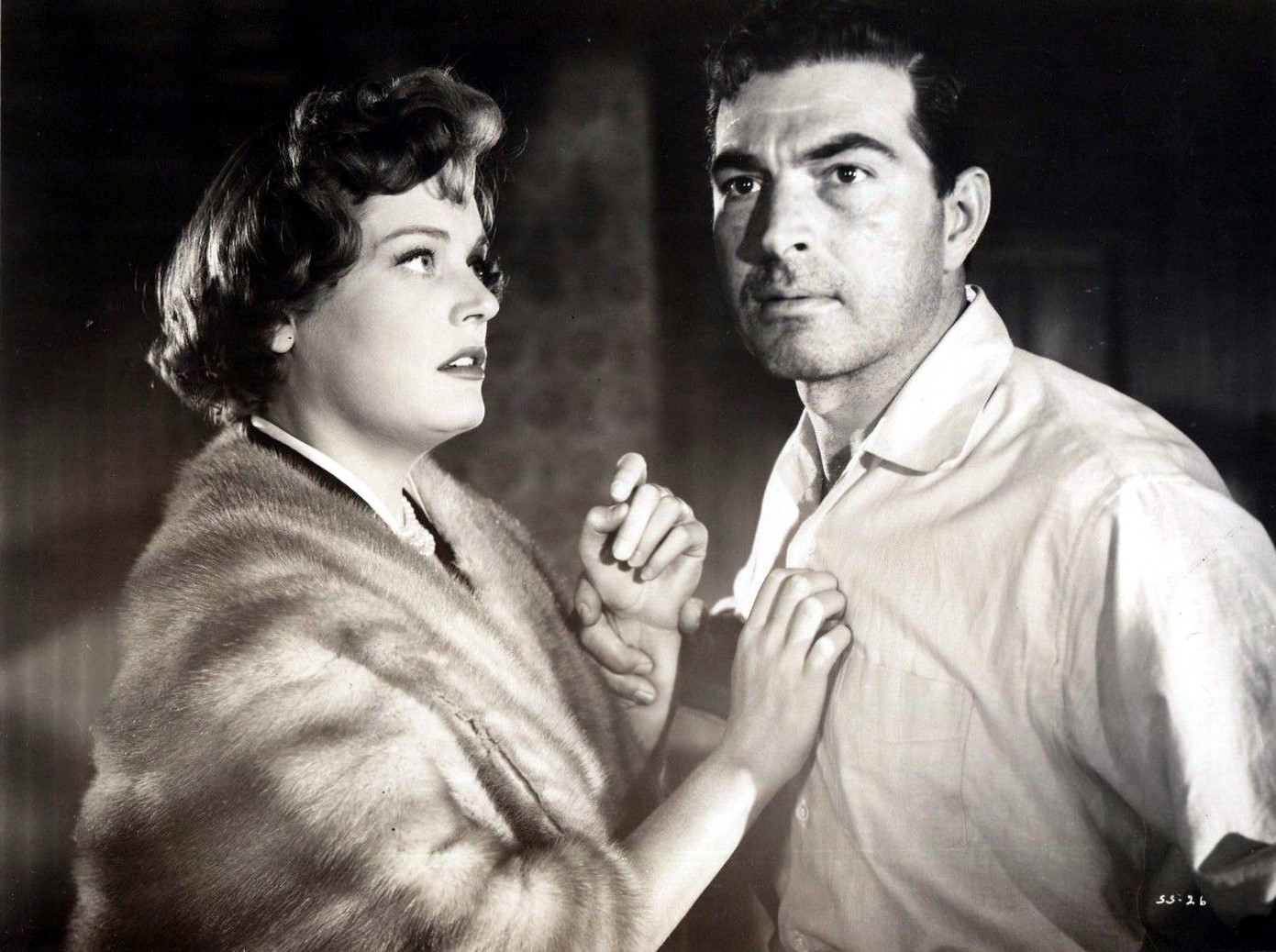 Stephen McNally and Alexis Smith in Split Second (1953)