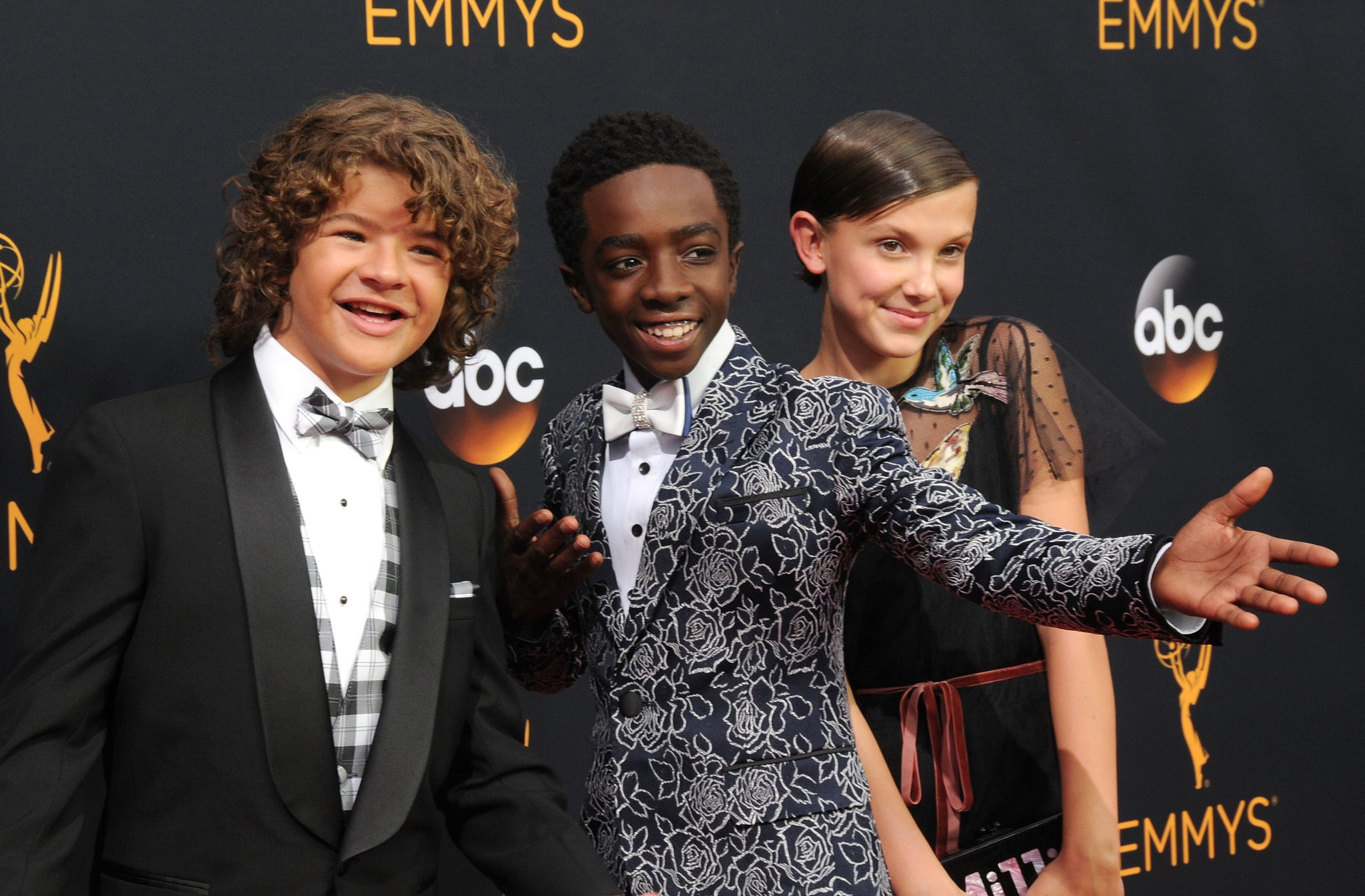 Caleb McLaughlin, Millie Bobby Brown, and Gaten Matarazzo at an event for Stranger Things (2016)